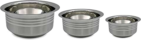 3-Piece Stainless Steel Cookware Set for Kitchen