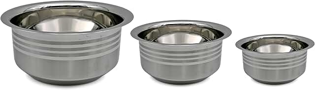3-Piece Stainless Steel Cookware Set for Kitchen