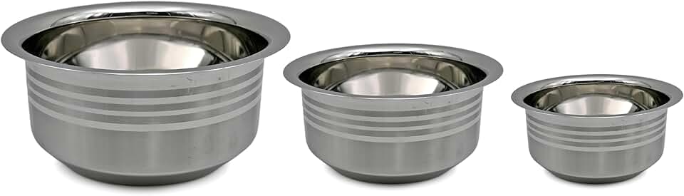 3-Piece Stainless Steel Cookware Set for Kitchen