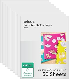 50 Sheets of Printable Sticker Paper, US Letter Size
