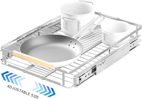 Expandable Pull Out Cabinet Shelves for Kitchen and Home
