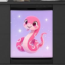 Cute Snake Dishwasher Magnet Cover, Waterproof 26x23 Inch