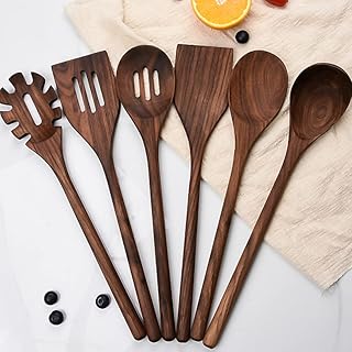 Set of 6 Handmade Black Walnut Kitchen Utensils