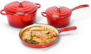 5-Piece Enameled Cast Iron Cookware Set