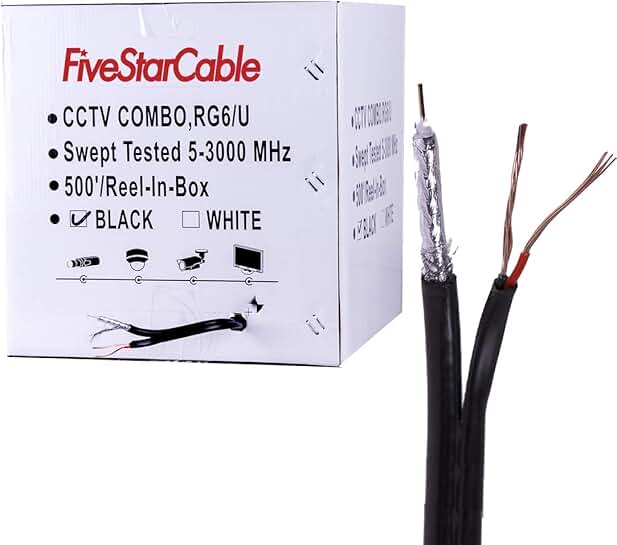 500 ft. RG6 Coaxial Cable with 18AWG Power Wire