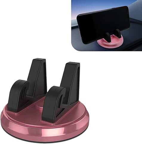 Car Dashboard Phone Holder, Pink, 360° Rotation