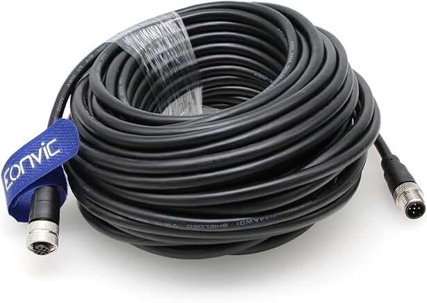 Industrial M12 5 Pin Male to Female Sensor Connector Cable 20M