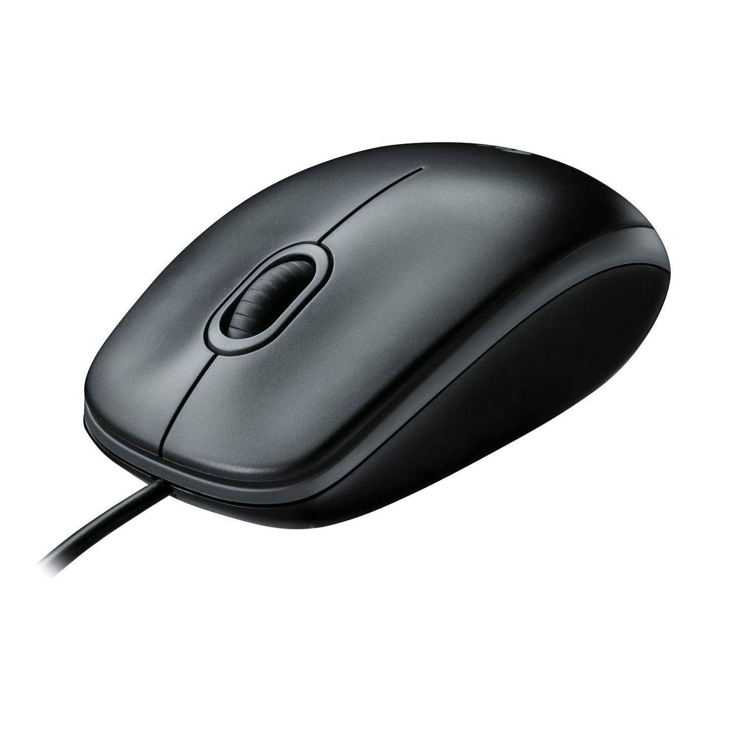 B100 Corded Mouse - Wired USB Mouse for Computers and laptops, for Right or Left Hand Use, Black
