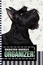 Hourly planner with dog art cover, one year, 6x9
