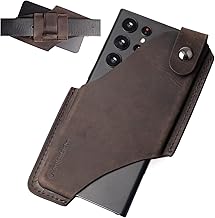 Leather Cell Phone Holster with Belt Clip for iPhone Samsung Motorola
