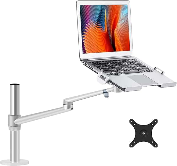 Height Adjustable Laptop and Monitor Mount Stand