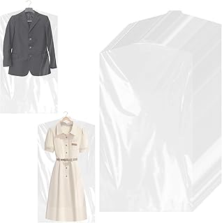 150 Clear Dry Cleaning Plastic Bags for Storage and Travel