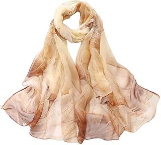Lightweight floral print scarf for women