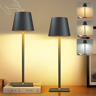 Two Rechargeable Cordless LED Table Lamps