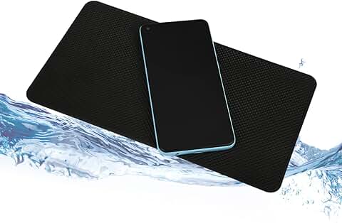 Large black anti-slip dashboard mat
