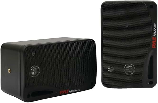 Pair of Waterproof 3.5-Inch Bluetooth Speakers