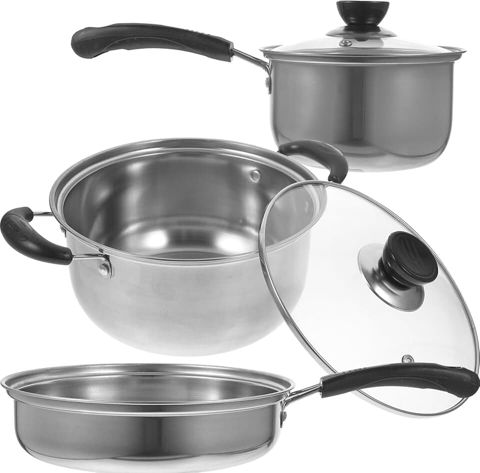 3-Piece Stainless Steel Kitchen Cookware Set