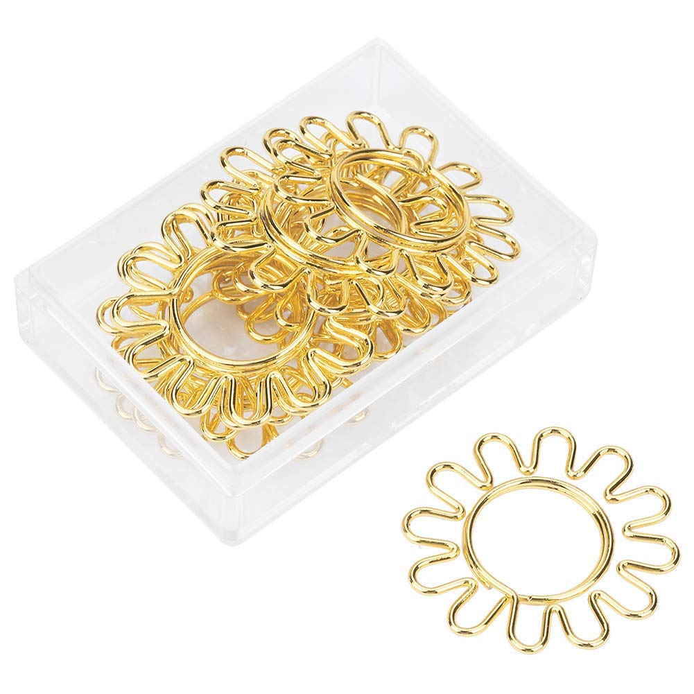 10 Sunflower Metal Paper Clips for Organizing Documents