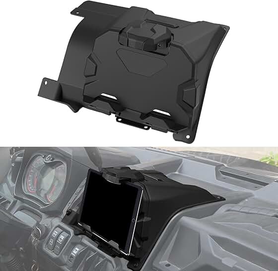 Tablet and phone holder with storage tray for Defender Max 2016-2023