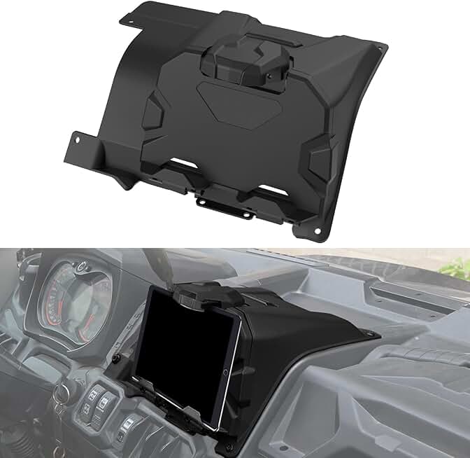 Tablet and phone holder with storage tray for Defender Max 2016-2023
