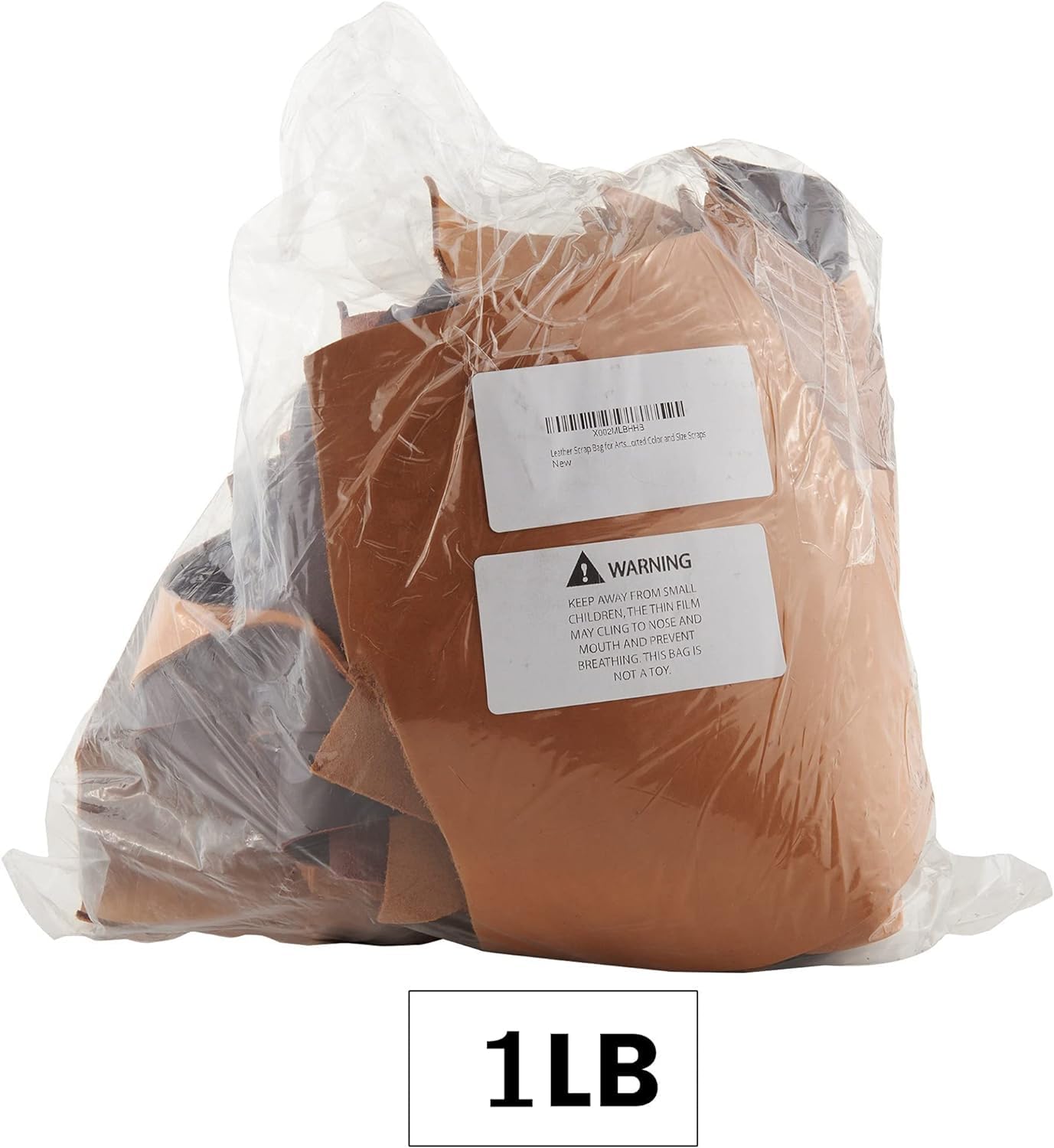 LeatherCraft Pro 1lb Full Grain Cowhide Leather Remnants Bag