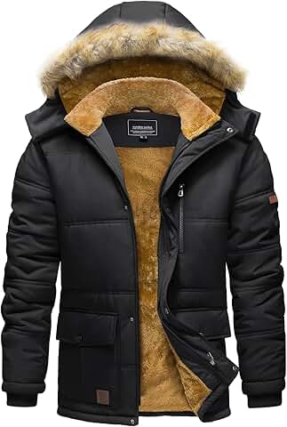 Men's Hooded Water-Resistant Winter Coat