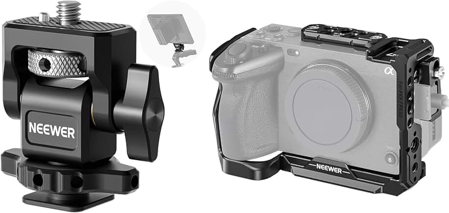 Camera Monitor Mount with Cold Shoe and Screw