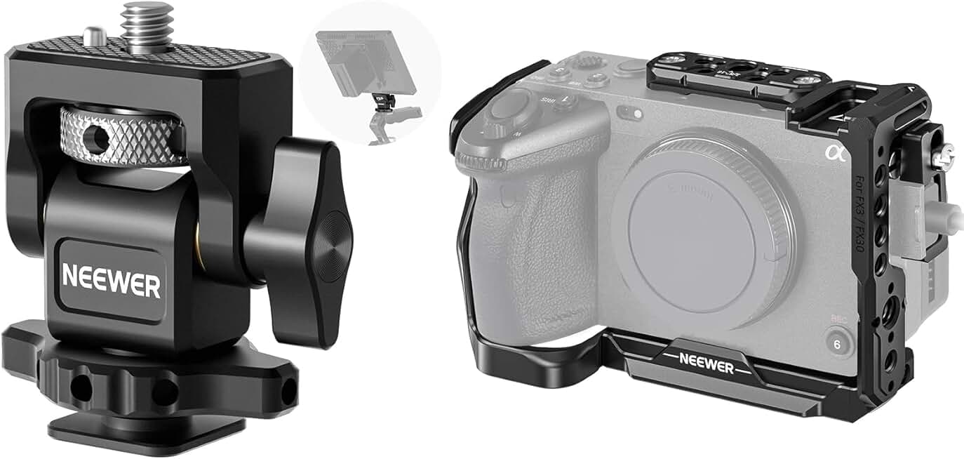 Camera Monitor Mount with Cold Shoe and Screw