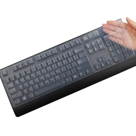 Clear keyboard cover for wired keyboards
