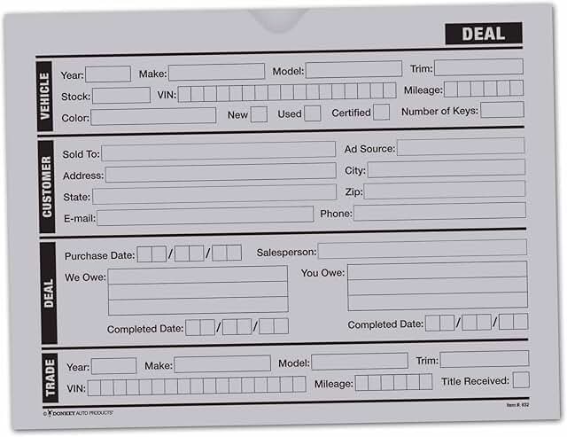 Gray Vehicle Deal Jackets, 100 Pack