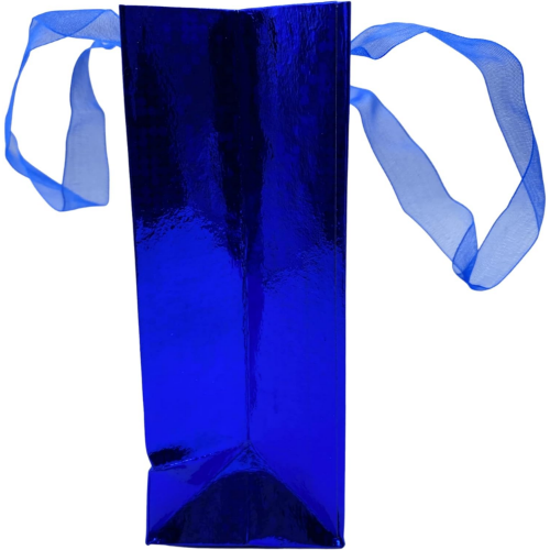 MODAIO-Small Size Gift Bags – Reusable Gift Bags With Handles Stunning Colors - Perfect As Goodie Bags, Birthday Gift Bags, Party Favor Bags– 4"W x 3"D x 6"H Size-1/count (Blue)
