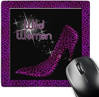 Purple Cheetah Print Mouse Pad with Bling