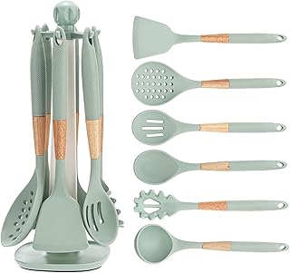 7-Piece Silicone Cooking Utensil Set with Holder