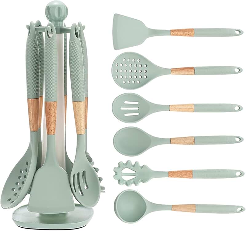 7-Piece Silicone Cooking Utensil Set with Holder