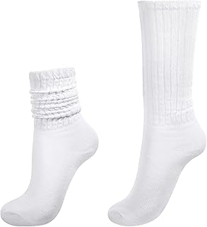 Women's Ribbed Mid-Calf Cushioned Slouch Socks