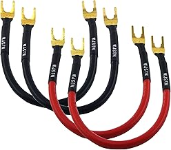 8-inch 8AWG Y Spade Jumper Cables, 4-pack