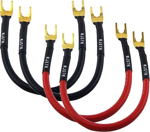 8-inch 8AWG Y Spade Jumper Cables, 4-pack