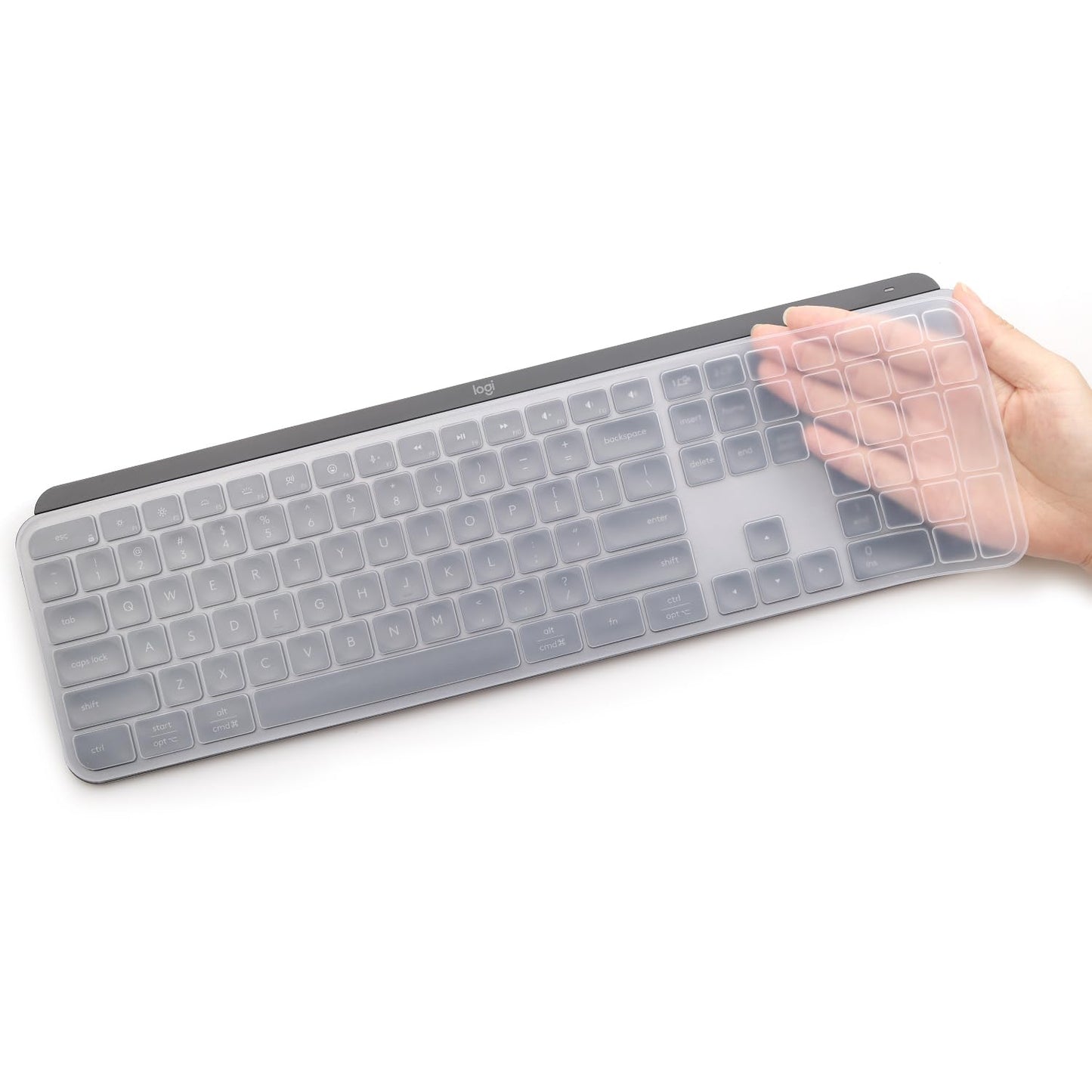 Clear ultra-thin silicone keyboard cover for wireless keyboards