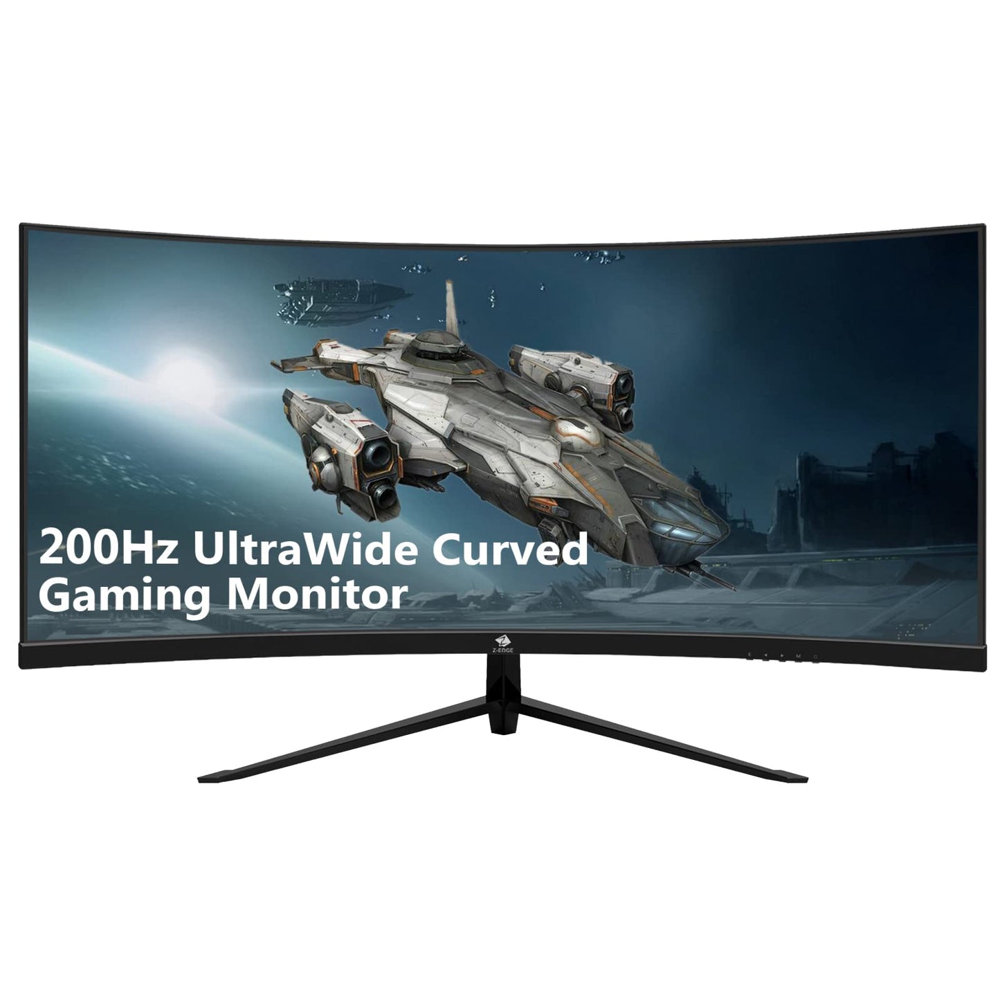 Z-Edge 30-inch Curved Gaming Monitor, 200Hz Refresh Rate, 21:9 2560x1080 Ultra Wide, Curved Monitor, R1500 Curvature, MPRT 1ms FPS-RTS