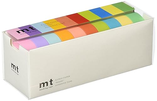 Set of 10 Bright Color Washi Masking Tapes