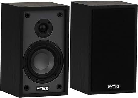 Black Classic B40 Bookshelf Speakers Pair