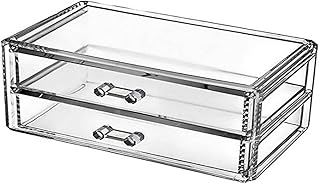 Transparent 2-Drawer Makeup and Jewelry Organizer