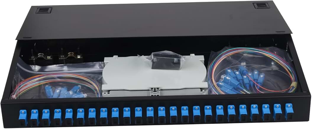 24-Port Singlemode Fiber Enclosure with Splice Trays