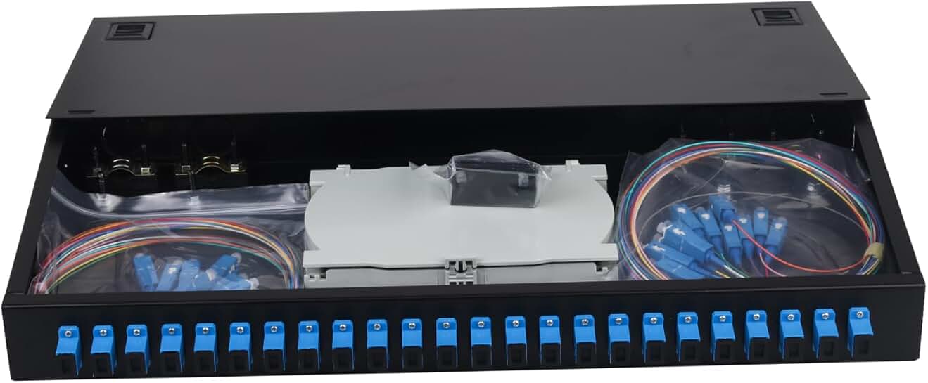 24-Port Singlemode Fiber Enclosure with Splice Trays