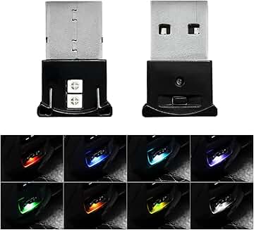 2 Pack Mini USB RGB LED Lights for Car and Home