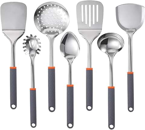 7-Piece Non-Stick Kitchen Utensil Set with Silicone Handles