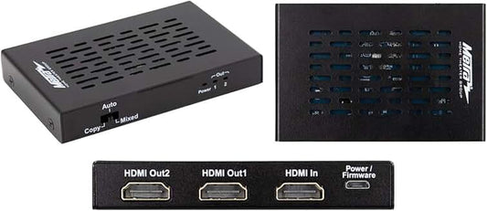 HDMI splitter with 1 input and 2 outputs, built-in scaling