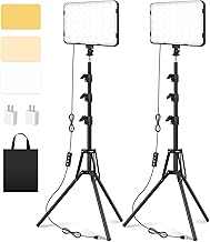 2 Pack LED Video Lights with Tripod Stands
