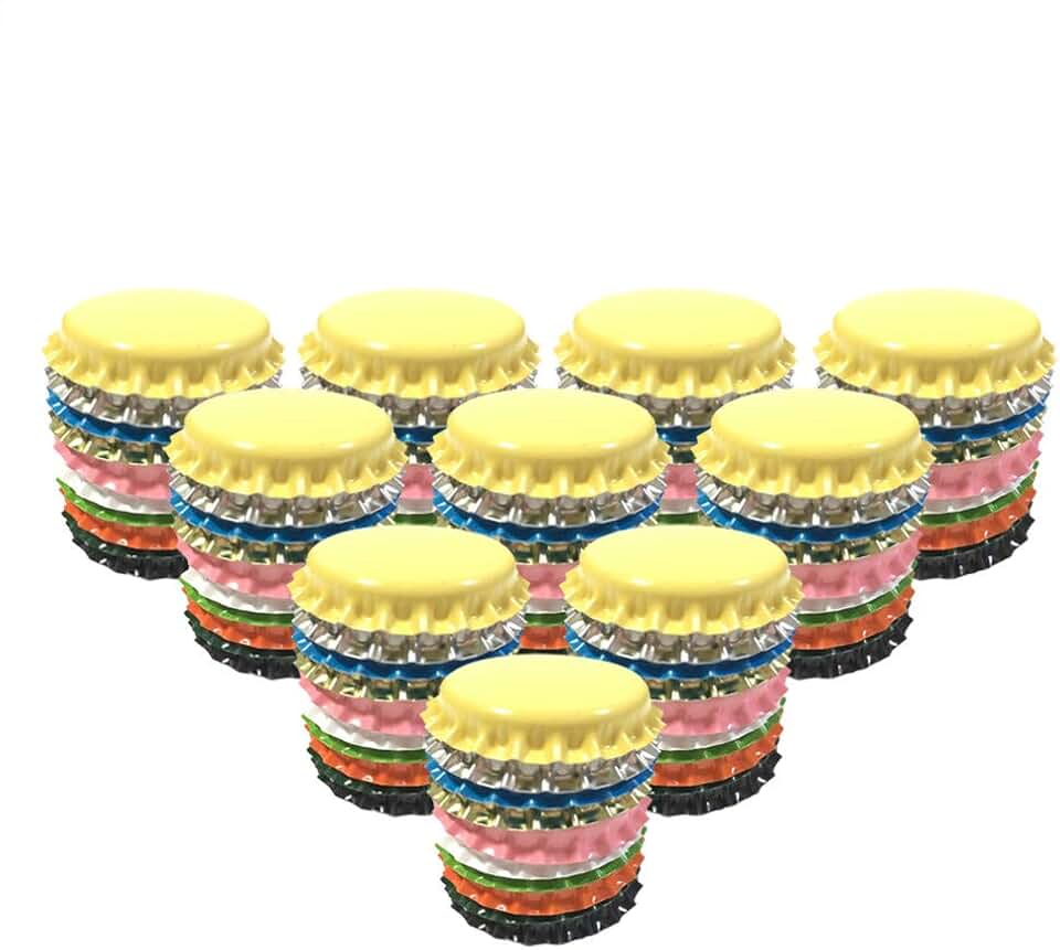 200 Decorative Crown Bottle Caps for Crafts and DIY Projects