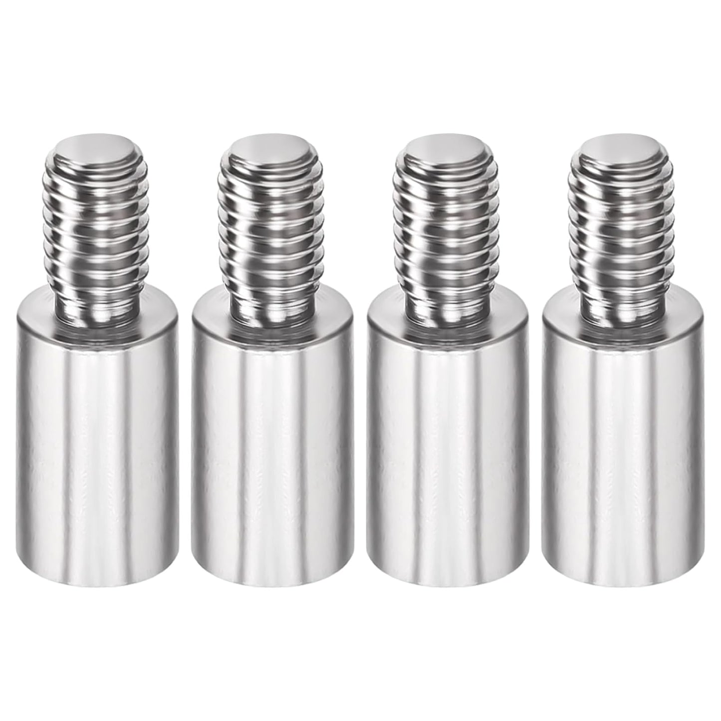 Set of four stainless steel joystick shaft extenders